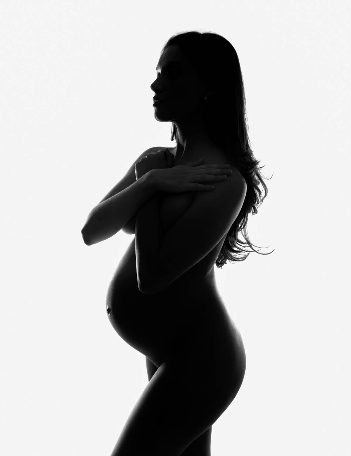 artistic nude maternity silhouette 