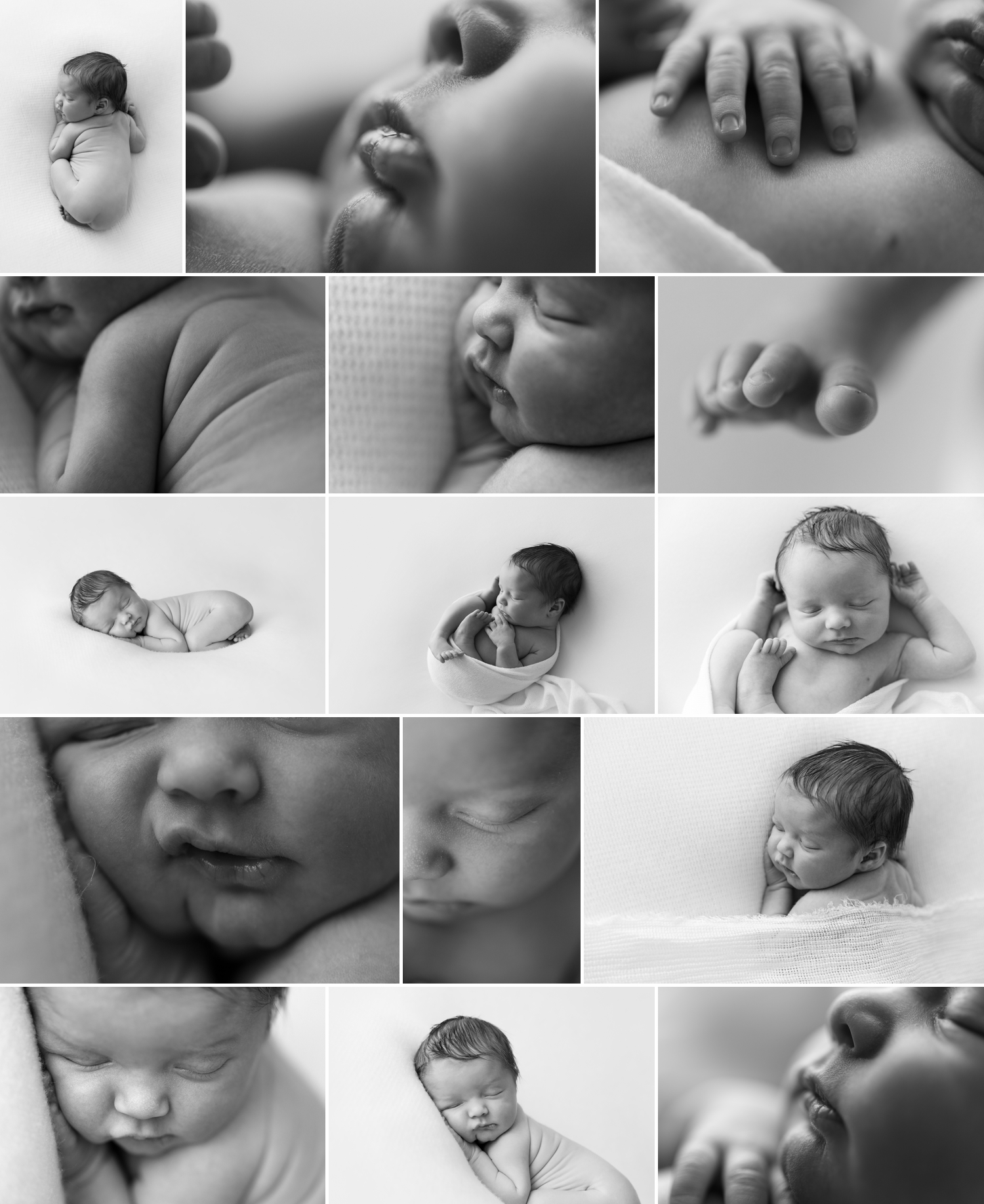 b&w newborn photography 